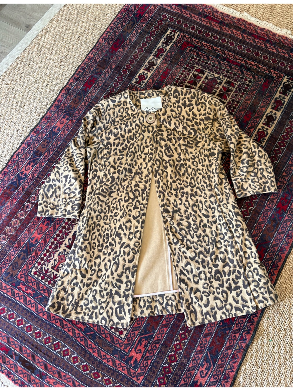 Vintage CAbi Leopard Print Women’s Jacket - Tan/Black